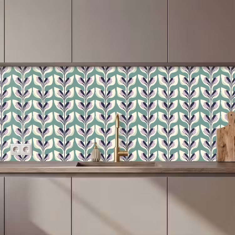 Keuken achterwand - Retro - Modern - Groen — 1