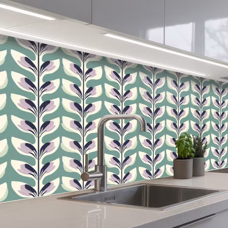 Keuken achterwand - Retro - Modern - Groen — 2