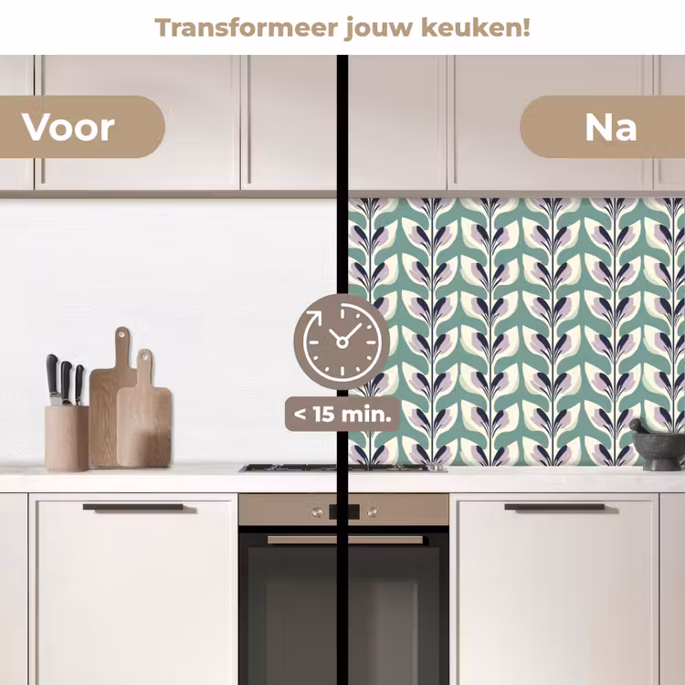 Keuken achterwand - Retro - Modern - Groen — 3