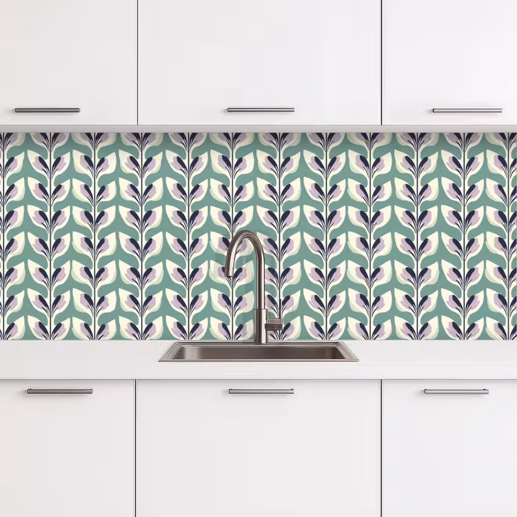 Keuken achterwand - Retro - Modern - Groen — 4