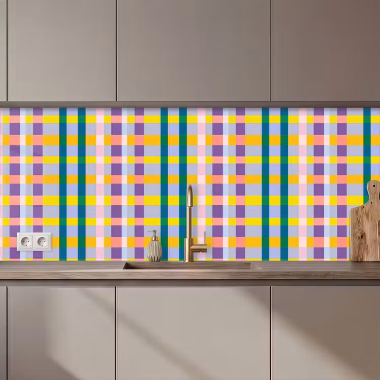 Keuken achterwand - Ruit - Patroon - Kleurrijk — 1