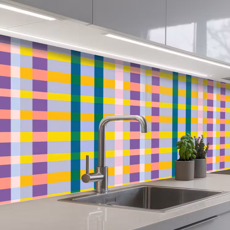 Keuken achterwand - Ruit - Patroon - Kleurrijk — 2