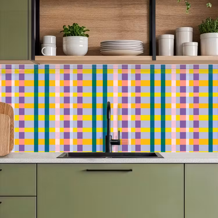 Keuken achterwand - Ruit - Patroon - Kleurrijk — 8