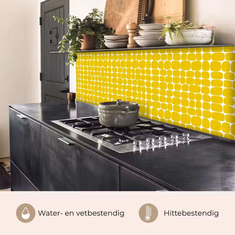 Keuken achterwand - Stippen - Modern - Geel — 5