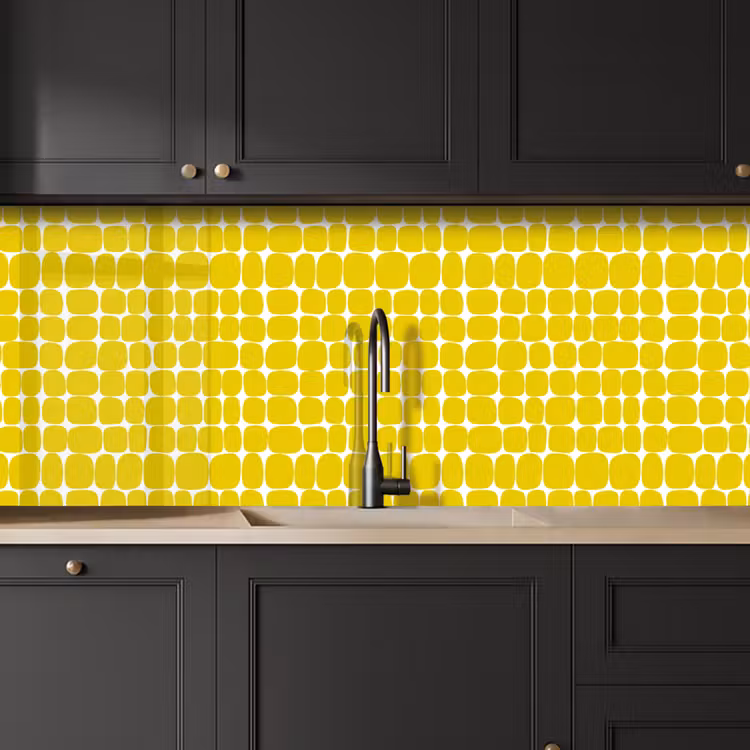 Keuken achterwand - Stippen - Modern - Geel — 6