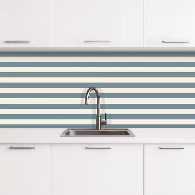 Keuken achterwand - Strepen - Modern - Blauw — 4