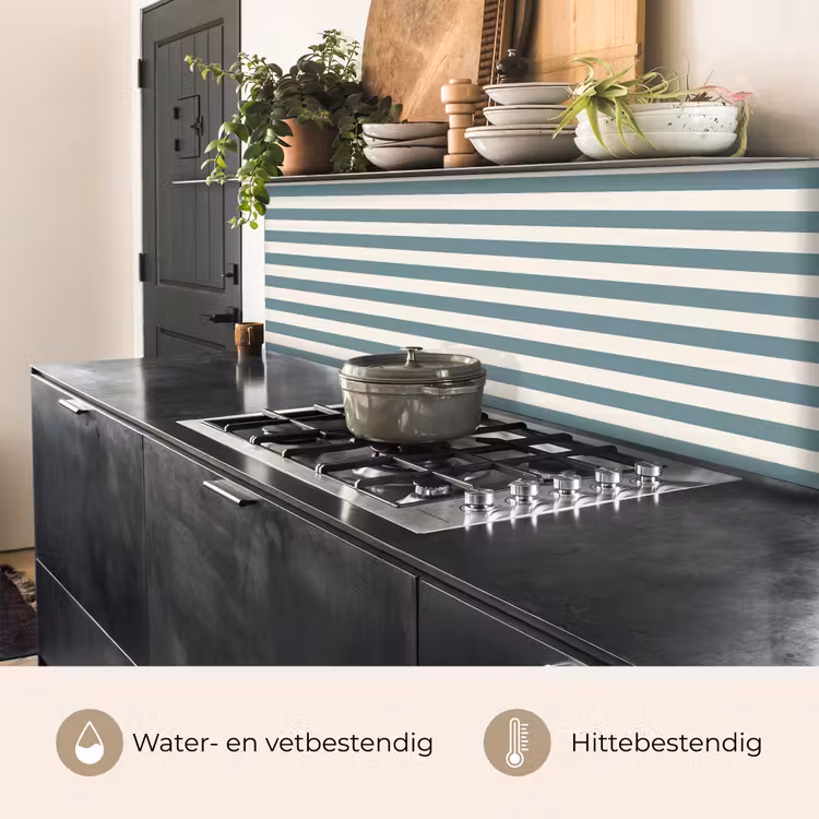 Keuken achterwand - Strepen - Modern - Blauw — 5