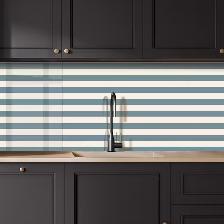 Keuken achterwand - Strepen - Modern - Blauw — 6