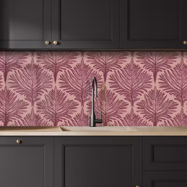 Keuken achterwand - Varen - Patroon - Paars — 6