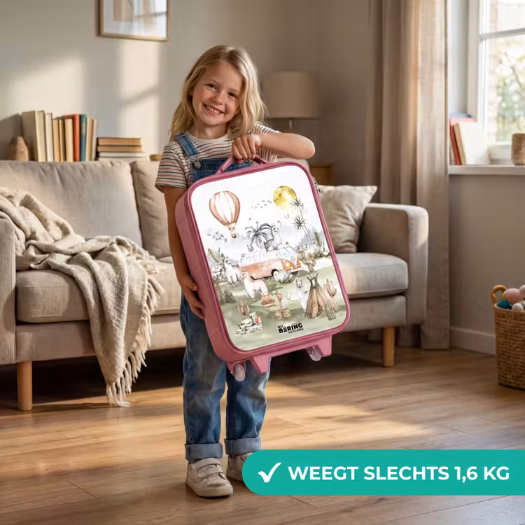 Kinderkoffer - Roze - Alpaca avontuur — 2