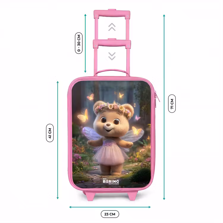 Kinderkoffer - Roze - Beer - Vlinders - Bos - Fairy — 5
