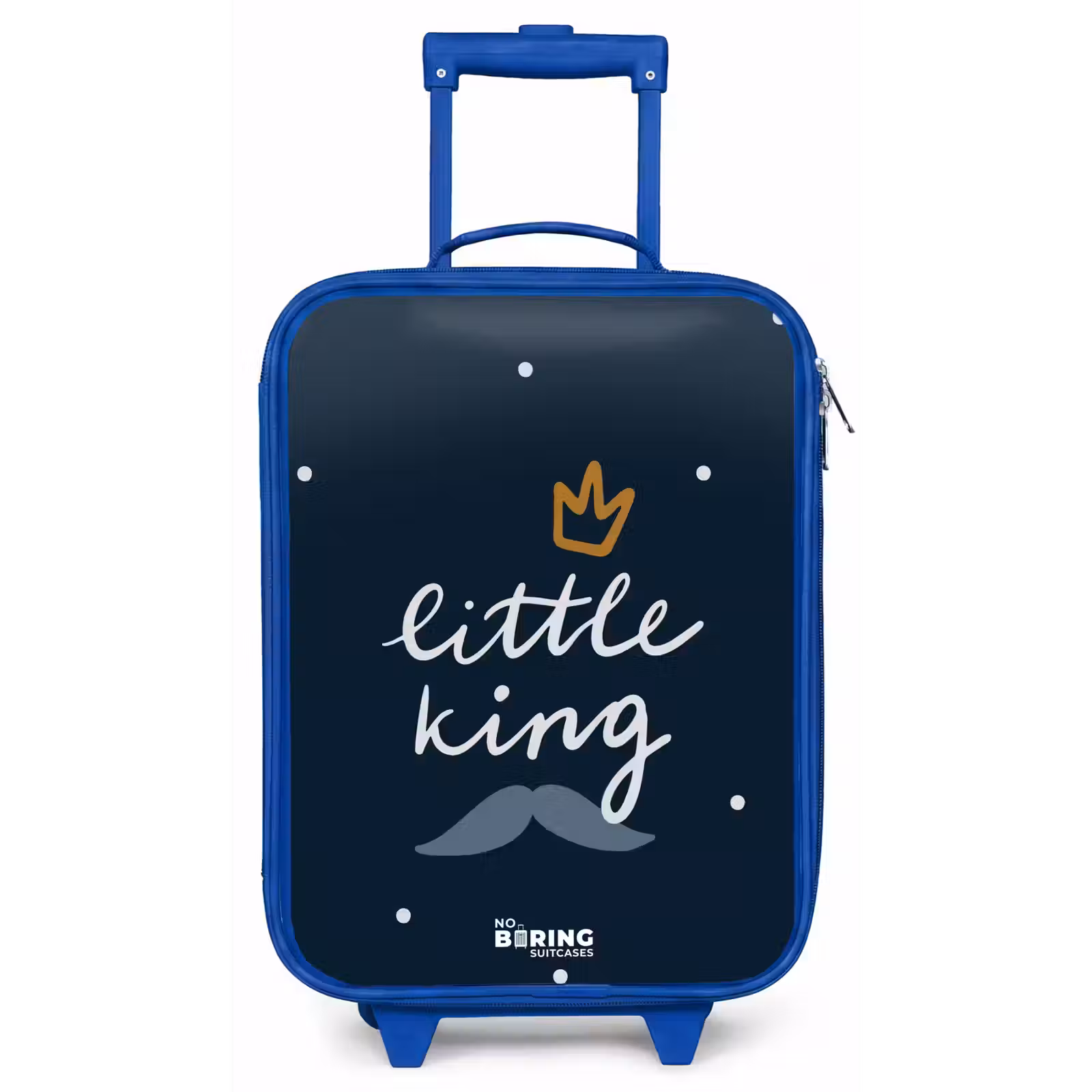 Kinderkoffer - Blauw - Little king met stippen — 1
