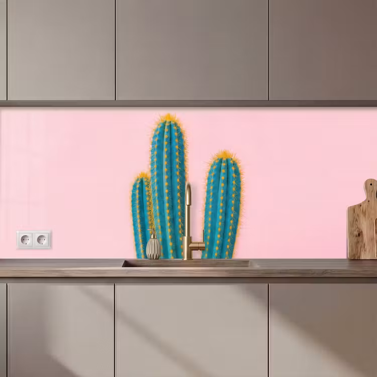 Keuken achterwand - Cactussen - Modern - Pastel — 1