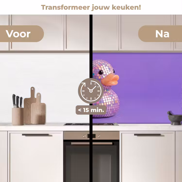 Keuken achterwand - Disco - Eend - Paars — 3