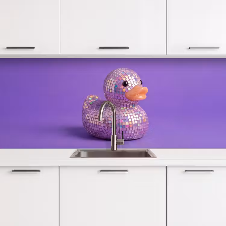 Keuken achterwand - Disco - Eend - Paars — 4