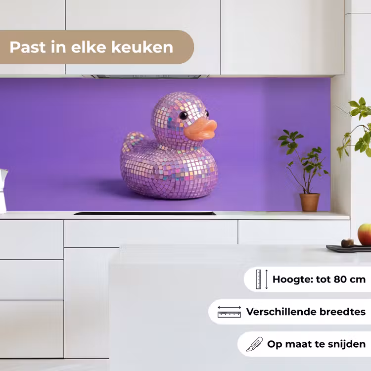 Keuken achterwand - Disco - Eend - Paars — 7