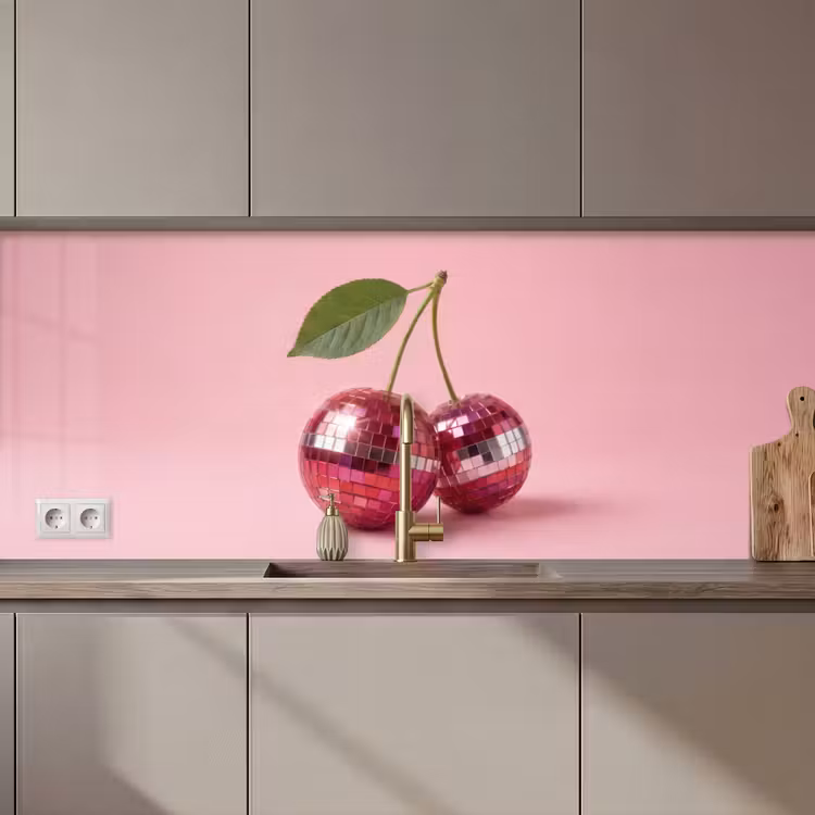 Keuken achterwand - Disco - Kersen - Roze — 1
