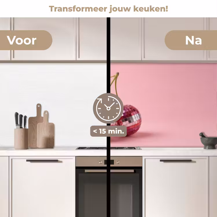 Keuken achterwand - Disco - Kersen - Roze — 3