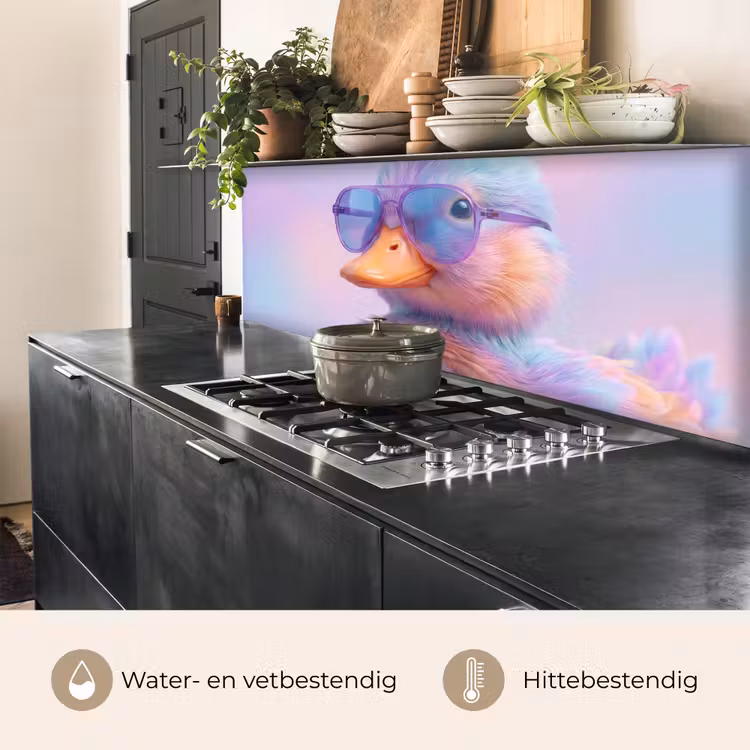 Keuken achterwand - Eend - bril - Pastel — 5