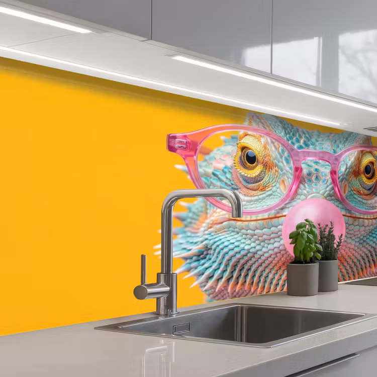 Keuken achterwand - Kameleon - Kauwgom - Kleurrijk — 2
