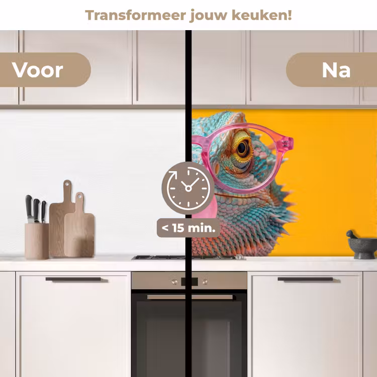 Keuken achterwand - Kameleon - Kauwgom - Kleurrijk — 3