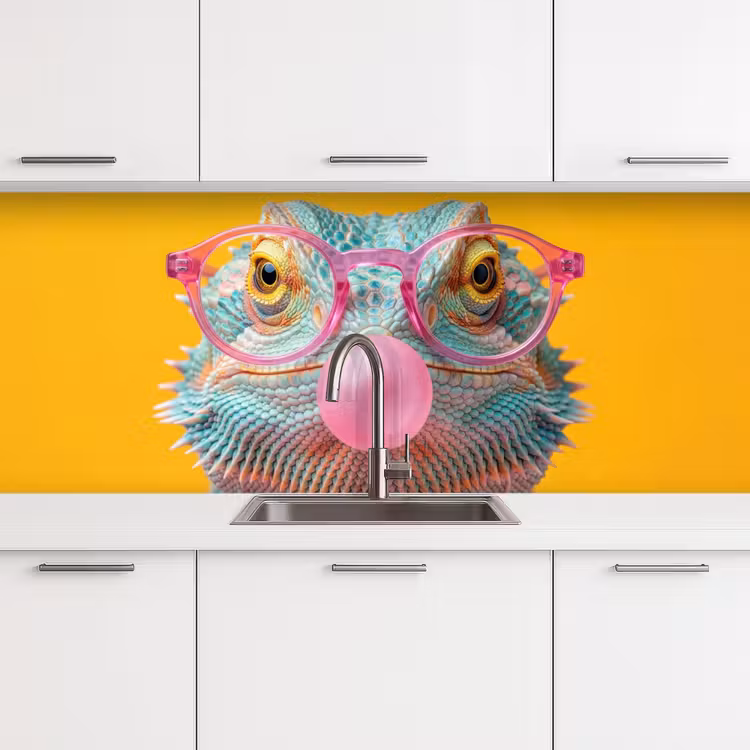 Keuken achterwand - Kameleon - Kauwgom - Kleurrijk — 4