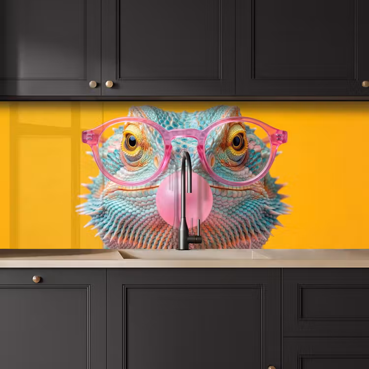 Keuken achterwand - Kameleon - Kauwgom - Kleurrijk — 6