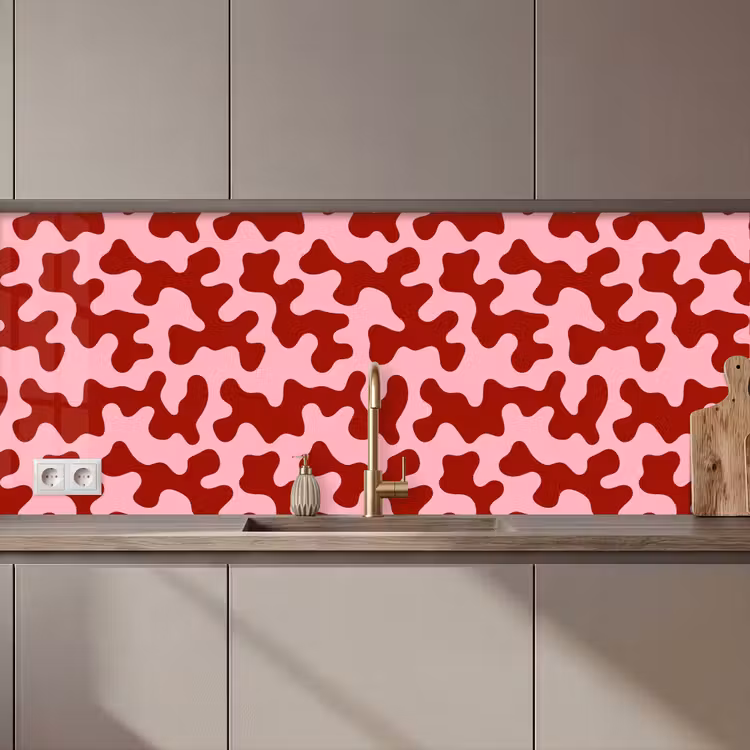 Keuken achterwand - Modern - Abstract - Rood — 1