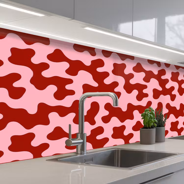 Keuken achterwand - Modern - Abstract - Rood — 2