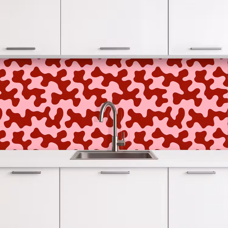 Keuken achterwand - Modern - Abstract - Rood — 4