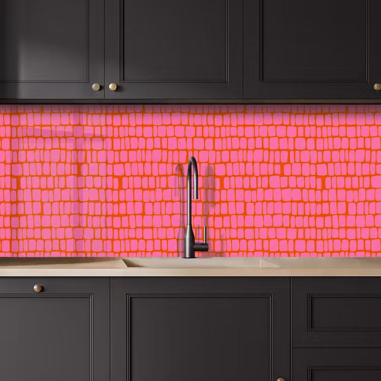 Keuken achterwand - Organisch - Raster - Roze — 6