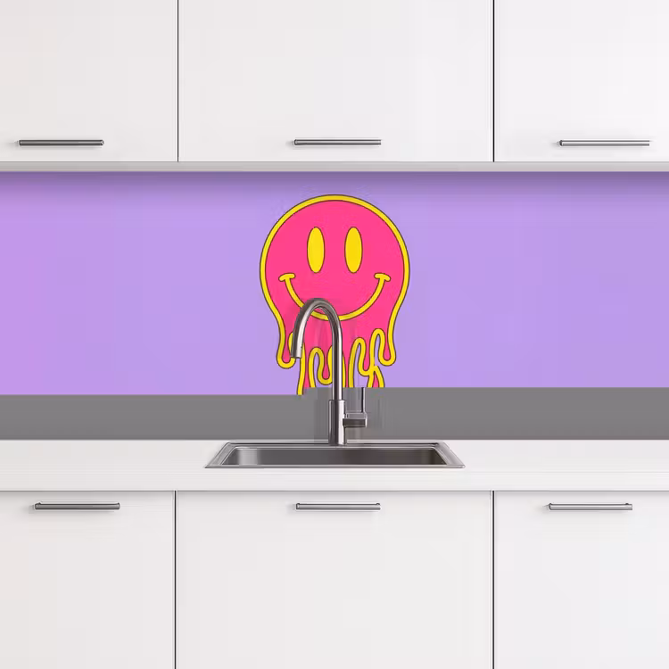 Keuken achterwand - Smiley - Drip - Neon — 4