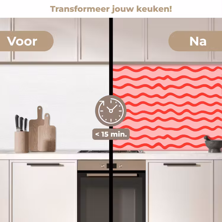 Keuken achterwand - Speels - Patroon - Rood — 3