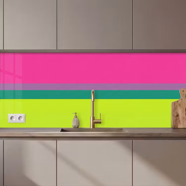 Keuken achterwand - Strepen - Modern - Kleurrijk — 1