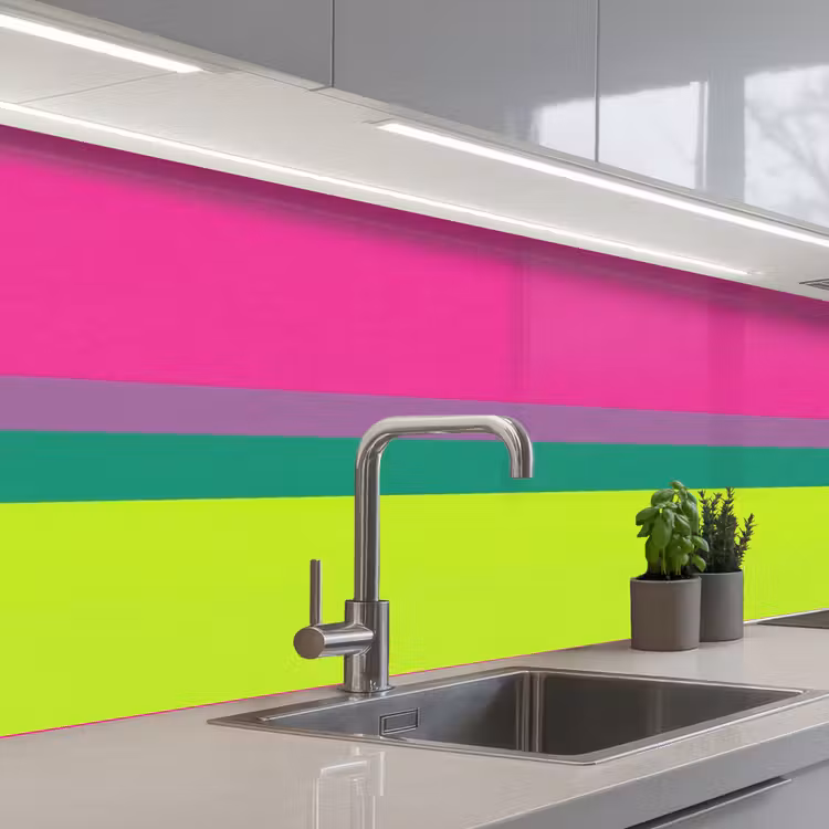 Keuken achterwand - Strepen - Modern - Kleurrijk — 2
