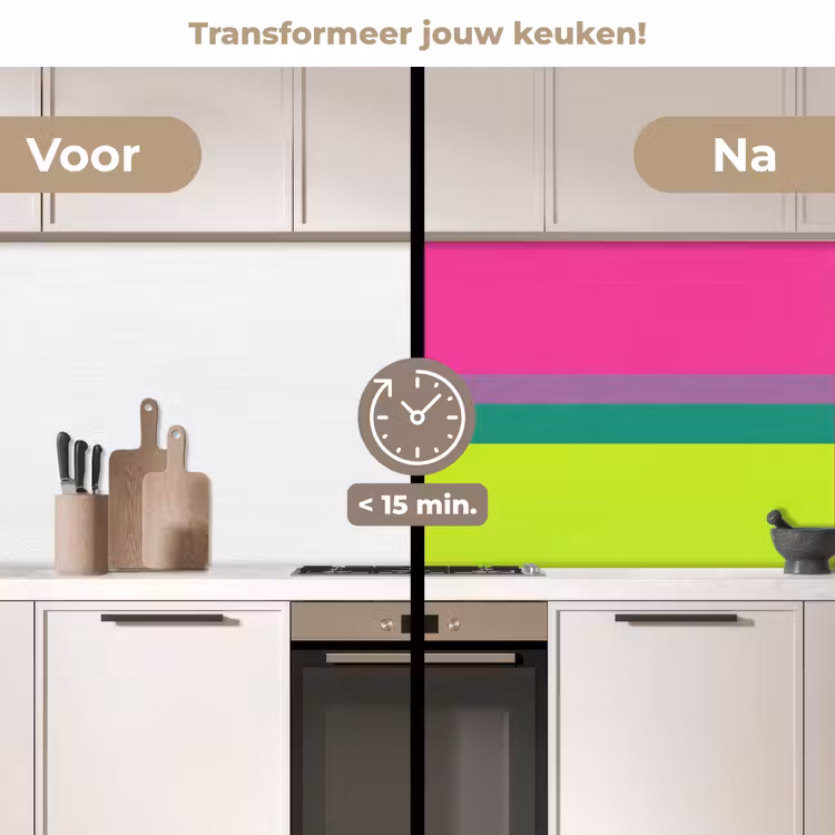 Keuken achterwand - Strepen - Modern - Kleurrijk — 3