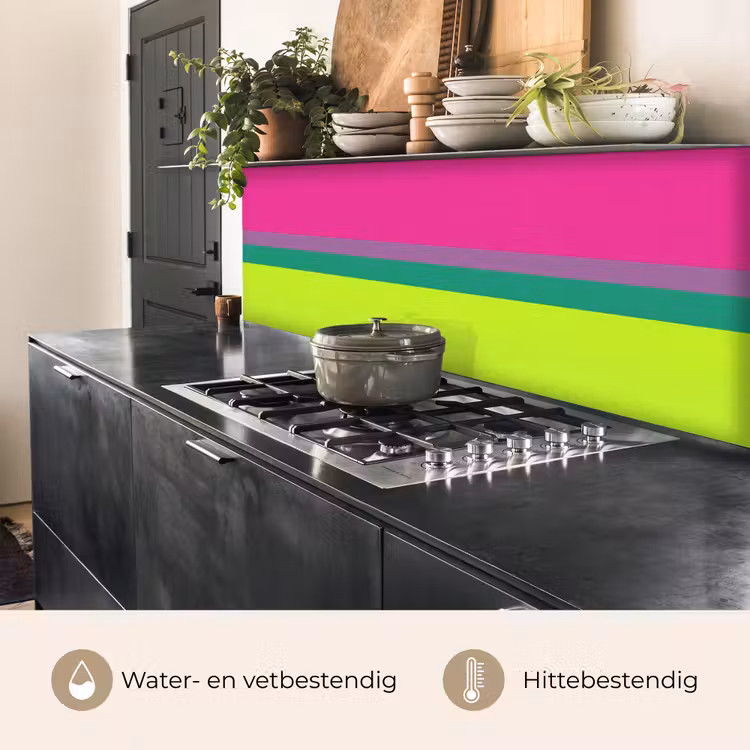 Keuken achterwand - Strepen - Modern - Kleurrijk — 5