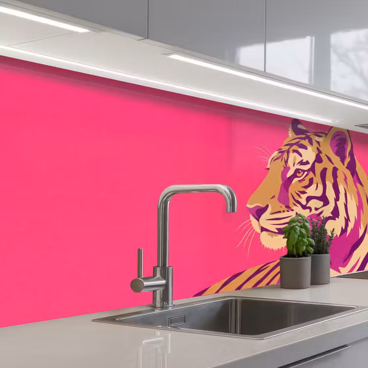 Keuken achterwand - Tijger - Modern - Neon — 2