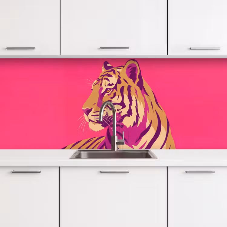 Keuken achterwand - Tijger - Modern - Neon — 4