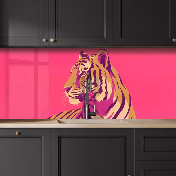 Keuken achterwand - Tijger - Modern - Neon — 6
