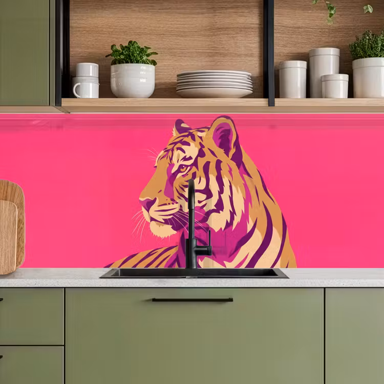 Keuken achterwand - Tijger - Modern - Neon — 8