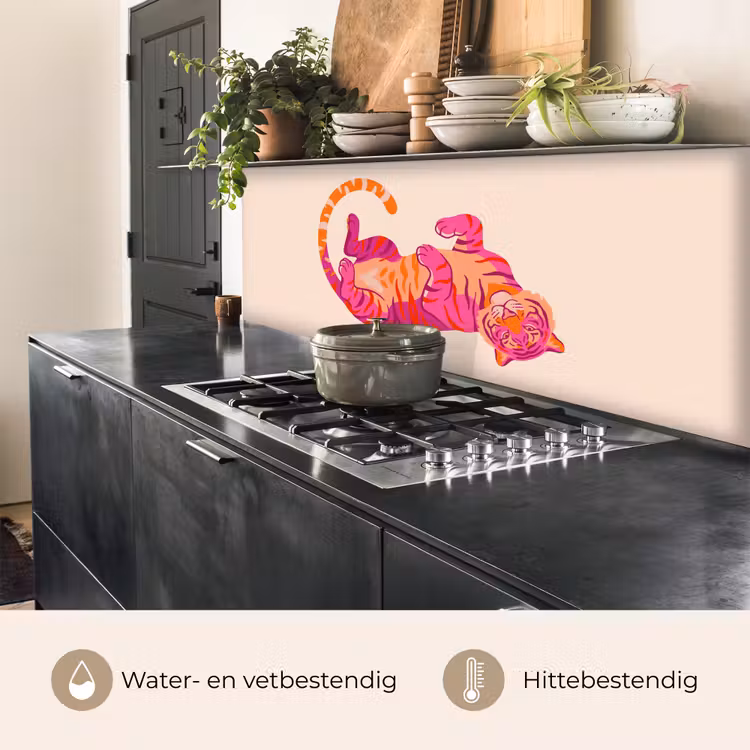 Keuken achterwand - Tijger - Roze - Oranje — 5