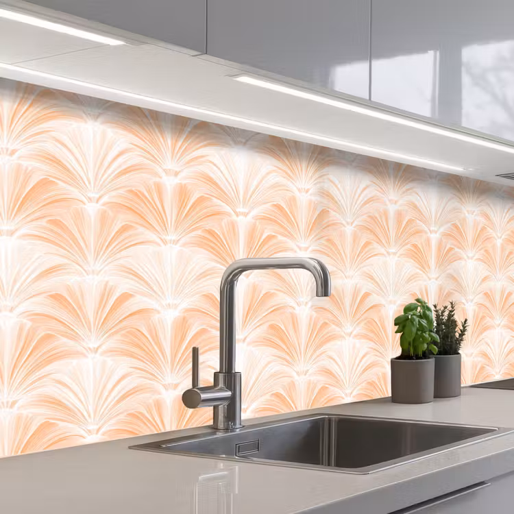 Keuken achterwand - Waaier - Patroon - Perzik — 2