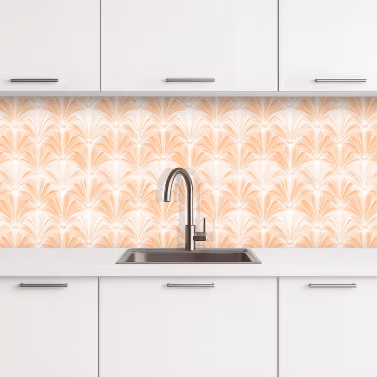 Keuken achterwand - Waaier - Patroon - Perzik — 4