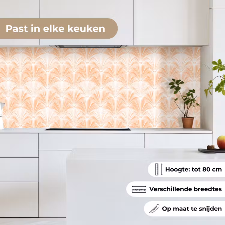 Keuken achterwand - Waaier - Patroon - Perzik — 7