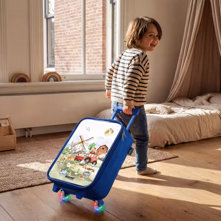 Kinderkoffer - Blauw - dieren op een boederij — 3