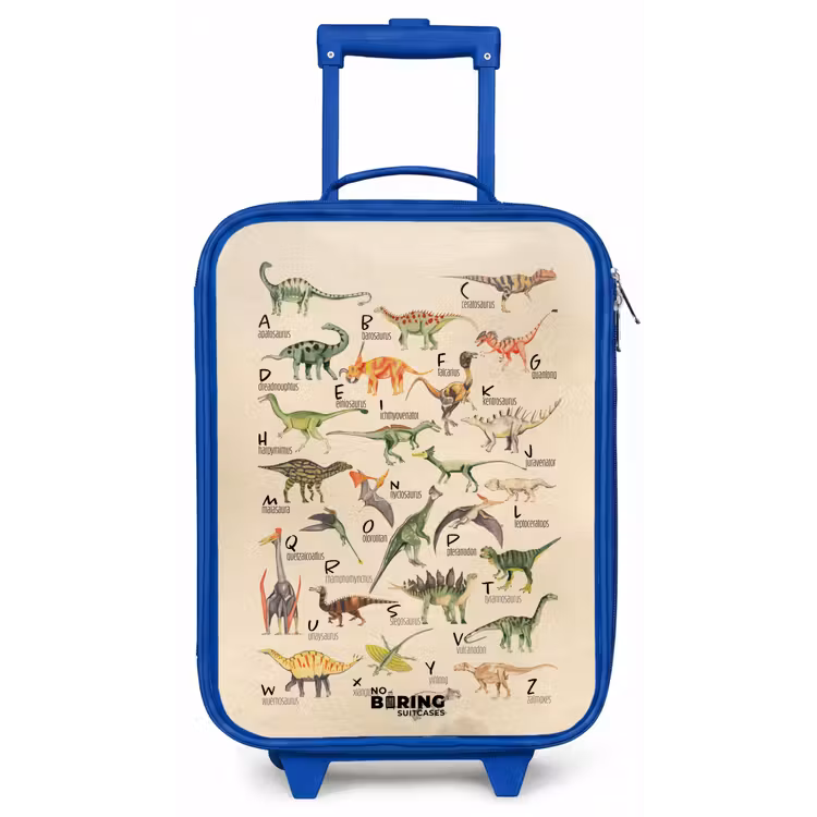 Kinderkoffer - Blauw - Dino alfabet — 1