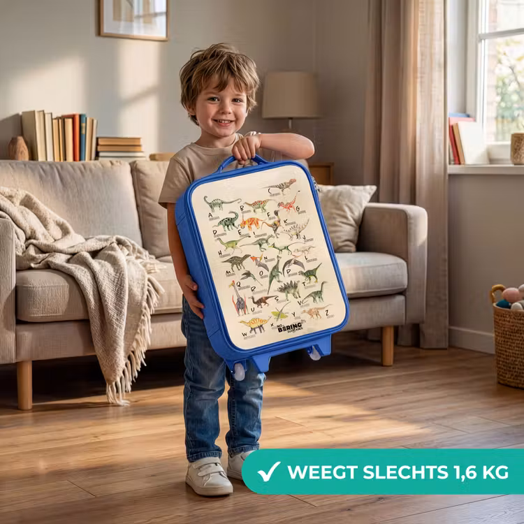 Kinderkoffer - Blauw - Dino alfabet — 2