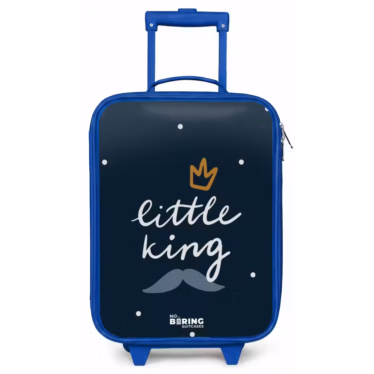 Kinderkoffer - Blauw - Little king met stippen — 1