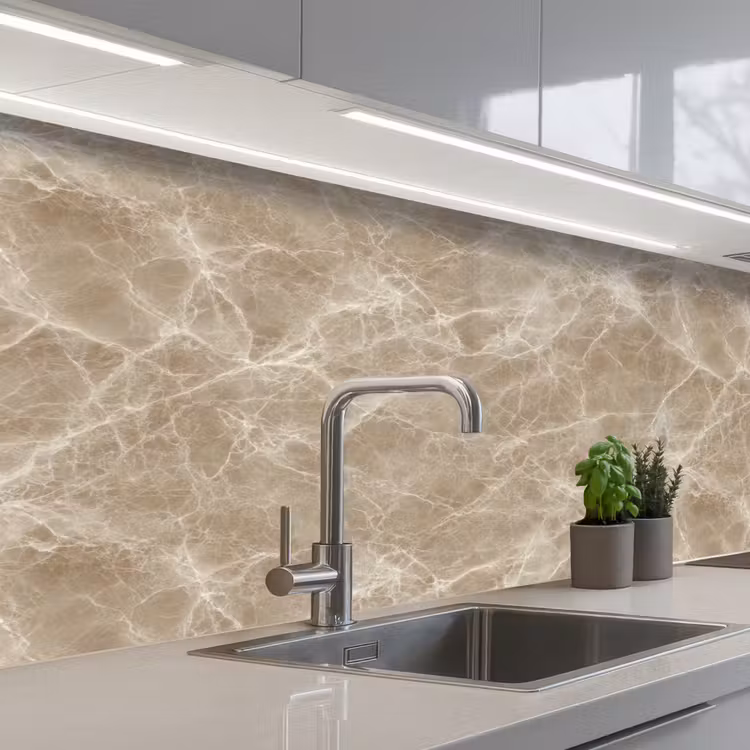 Keuken achterwand - Bruin - Kristaladers - Marmer — 2